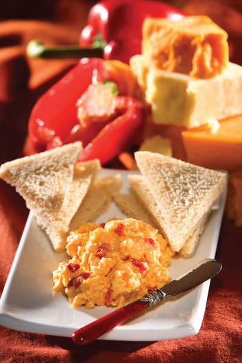 photo of finished Roasted Red Pepper & Cheese Spread recipe