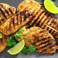 photo of grilled chicken as a typical main course
